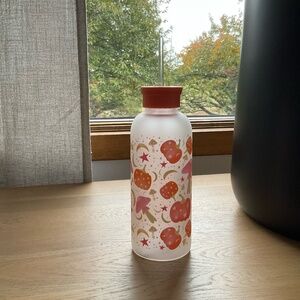 OCS Designs Reusable Pumpkin Glass Bottle w/ Straw 25 oz.